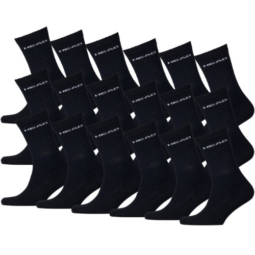 Head Unisex Sport Crew Calcetines 741004001 Calcetines deportivos 18 unidades Negro (200) 43-46