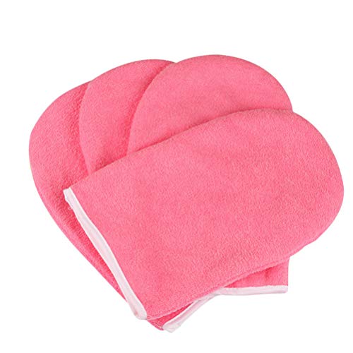 Healifty guantes de parafina guantes de baño de cera botines de parafina guantes de tela de felpa cera spa cubierta de manos cuidado de manos hidratante