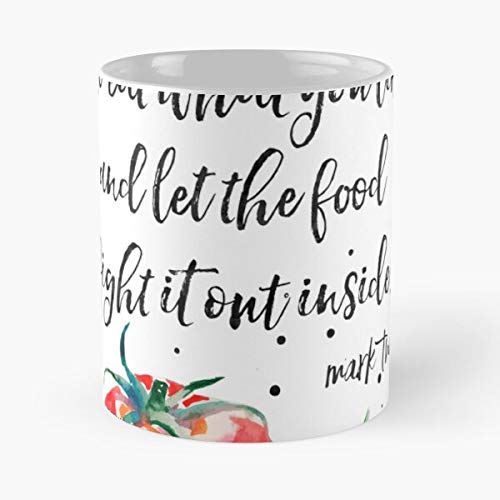 hellofresh Well Send Often Travel Green Eat Best Mug Tiene 11oz de Mano Hechas de cerámica de mármol Blanco