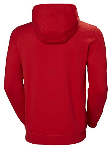 Helly Hansen Logo Hoodie Sudadera con Capucha, Hombre, Rojo Flag, L