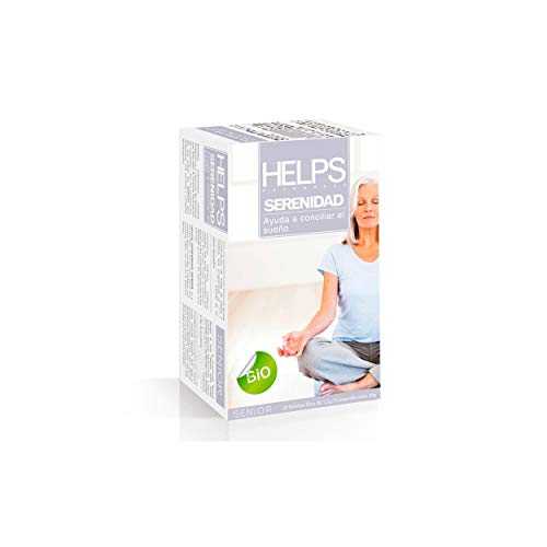 HELPS INFUSIONES - Infusión Relajante Ecológica De Melisa Y Rooibos. Té Relax Para Dormir Mejor. Helps Serenidad. Caja Con 20 Bolsitas.