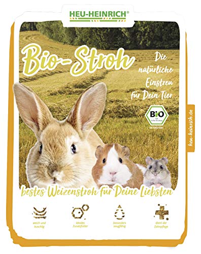 Heno de Heinrich® 6 x 1 kg bio – Paja – einstreu suave para su casa Animales