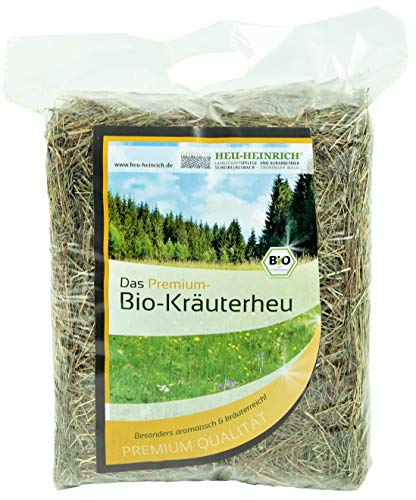 Heno de Heinrich® 750 g Premium – Bio – Berg WIESEN – kräut erheu desde el Parque Natural Bosque de Turingia