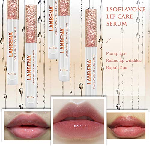 Hilai 1 UNID Lips Care Serum Hidratante Natural Lip Essence Lip Care Essence Brillo labial Lip Plumper Lip Serum Lip Care Poderoso Relleno Serum Lip Gloss Mejora la elasticidad de los labios