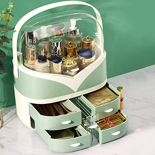 HLDWXN Maquillaje Organizador De Cosméticos Organizador De Maquillaje De 3 Niveles Exhibición De La Vanidad Estuche Grande, Caja De Almacenamiento Multi-Funcional,Style3