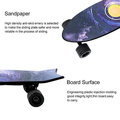 HLKYB Skateboard Eléctrico, eléctrico Longboard con Motores de 350W, Velocidad máxima de 25 km/hy Alcance de 10 km, monopatín de Control Remoto para Adolescentes y Adultos