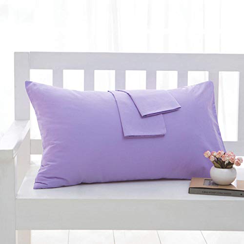 HNLHLY Funda de Almohada de algodón Puro de Color Puro para Uso doméstico, un par de Fundas de Almohada Simples de impresión Diagonal, múltiples tamaños Disponibles-3_66x66cm