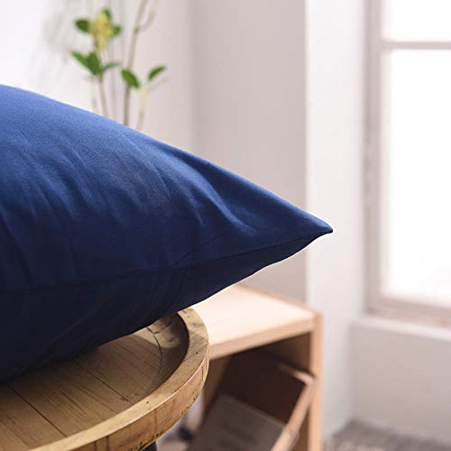 HNLHLY Funda de Almohada de algodón Puro de Color Puro para Uso doméstico, un par de Fundas de Almohada Simples de impresión Diagonal, múltiples tamaños Disponibles-3_66x66cm