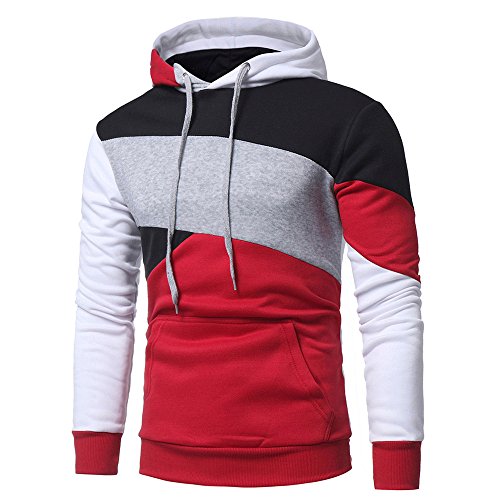 Hombres Sudadera con Capucha Casual Tops Deporte Blusa Manga Larga De Patchwork Blanca Beisbol Divertidas Camuflaje Calavera Camisas Otoño riou