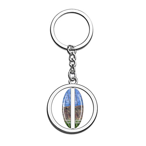 Hqiyaols Keychain España Nihal Nature Park Almeria Cristal Girar Acero Inoxidable Llavero Viajes Ciudad Recuerdo Llavero