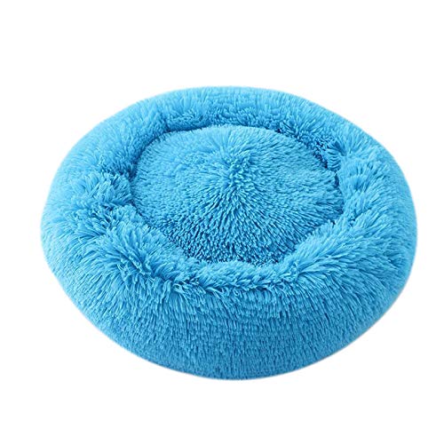 huangThroStore Cama calmante para Perros y Gatos, Cama de Felpa para Cachorros y Perros, café, 80 cm