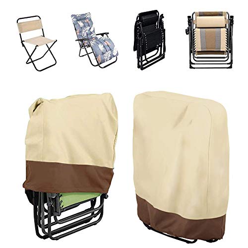 HZJSPXC Funda para Silla Plegable para Exteriores, Resistente a la Intemperie, para Exteriores, Veranda Zero Gravity, Resistente al Agua y a los Rayos UV (32.3" x 36.6")