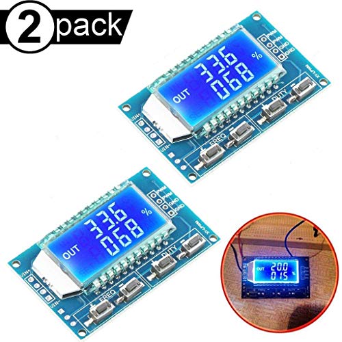 ICQUANZX 2pcs Pantalla LCD Frecuencia PWM 1Hz-150kHz Relación de Trabajo 0-100 Porcentaje de Onda Cuadrada Ajustable Tablero generador de señal de Onda Rectangular