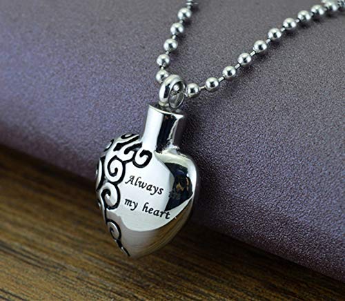 IGRNG Collar en Forma de corazón, Perfume Que se Puede Abrir, Colgante de corazón de Acero de Titanio, joyería de Amor