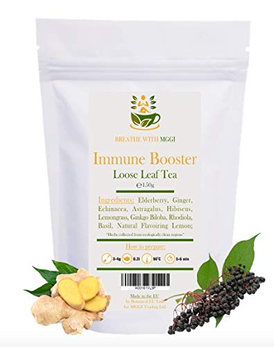 IMMUNE BOOSTER Té Para Fortalecer El Sistema Inmunitario, Mezcla De Hierbas De Jengibre Y Baya De Saúco