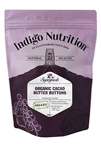 Indigo Herbs Manteca de Cacao Pastillas Orgánica 500g