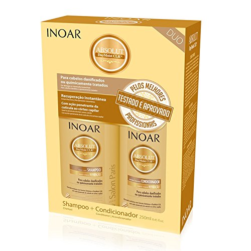 Inoar Dúo Daymoist Champú y Acondicionador Alisado de Queratina - 1 Pack