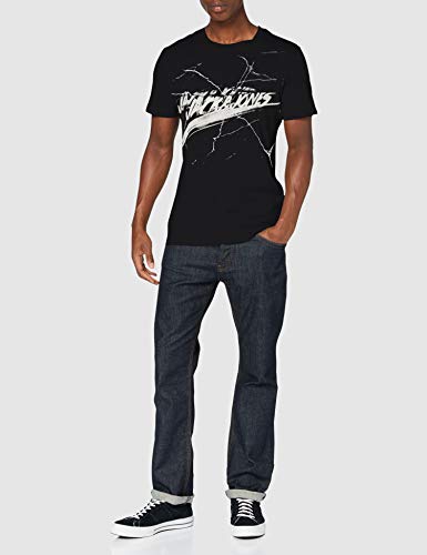 Jack & Jones JORHEKTA Organic tee SS Crew Neck BLK Camiseta, Tap Shoe, L para Hombre