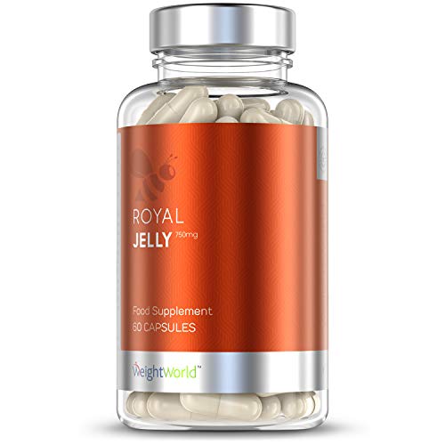 Jalea Real Pura Dosis 750mg | Refuerza Sistema Inmunológico, Reduce Cansancio Y Fatiga, Con Vitaminas y Minerales, Aumenta Defensas, Energía y Vitalidad, Suplemento Para Cabello y Piel, 60 Cápsulas