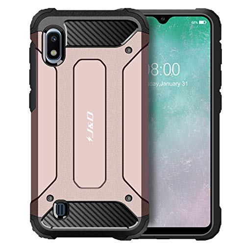 J&D Compatible para Samsung Galaxy A10 Funda, Protección Pesada [Armadura Delgada] [Doble Capa] Híbrida Resistente Funda Protectora y Robusta para Galaxy A10 - [No para Galaxy A10s/Galaxy A10e]