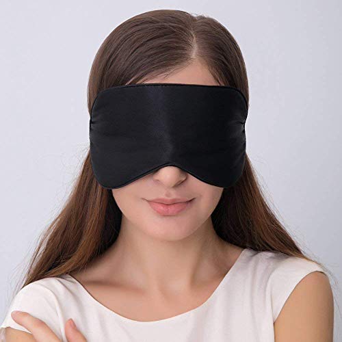 JDYU Máscara de seda para dormir, Navidad, Año Nuevo, Papá Noel, cómoda máscara para los ojos con los ojos vendados, correa ajustable para la cabeza, adecuada para niños, hombres, mujeres, viaje en a