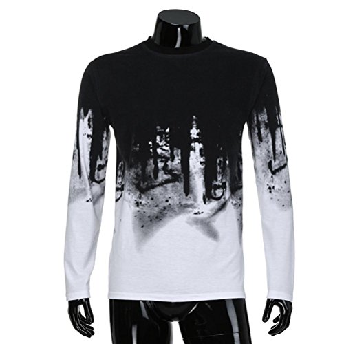 JiaMeng Suéter de Hombre Invierno Manga Larga Suéter Casual Jersey de Punto Caliente Camiseta Blusa básica de Manga Larga con Cuello Redondo (Blanco,XXL)