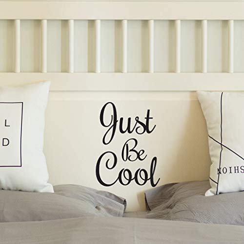 JieGorge Home DIY Af2769 Creative Just Be Cool - Pegatinas decorativas para pared, 20 x 30 cm, diseño de texto en inglés