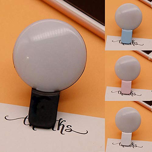 JieMiTe Mini Selfie Ring Light Recargable Portátil LED USB Teléfono móvil Fotografía Nocturna Luz de Relleno-C_Blue