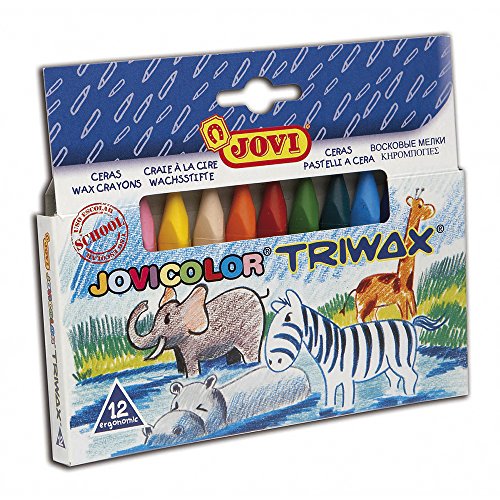 Joviv Trimax 146009 Pack de 12 ceras triangulares para dibujos