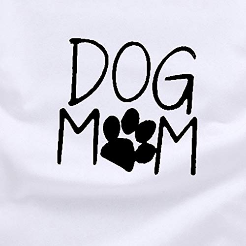 JUTOO 2019 Ropa de Mujer Camiseta Holgada con Estampado de mamá de Perro de Manga Corta para Mujer Camiseta Informal con Cuello o Top S-XXXL