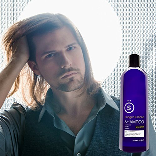 K + S Salon Quality Men's Shampoo - Tea Tree Oil Infused To Eliminate Dandruff, Dry Scalp, and Prevent Hair Loss - Professional Stylist Recommended (16 oz Bottle) by krieger + shne