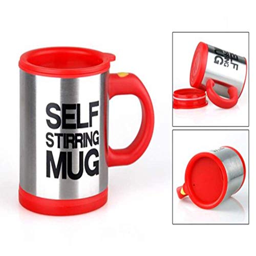 kabinga 1 Café Reutilizable ，Taza Mezcladora Automática，Stainless Steel Self Stirring Travel Mug, Blend