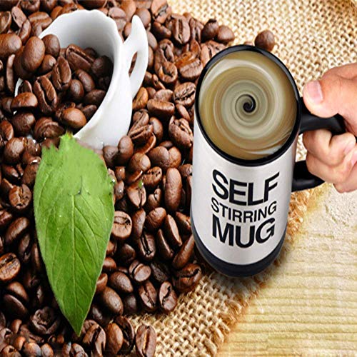 kabinga 1 Café Reutilizable ，Taza Mezcladora Automática，Stainless Steel Self Stirring Travel Mug, Blend