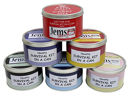 Keep Calm & Carry On Survival Kit In A Can. Humorous Novelty Fun Gift - Present & Card All In One. Birthday/Christmas/Retirement/Boss/Work Colleague/Good Luck/Leaving/Mum To Be/Dad To Be/New Baby/New Parents/Father's Day/Mother's Day/Valentine's Day/Gradu