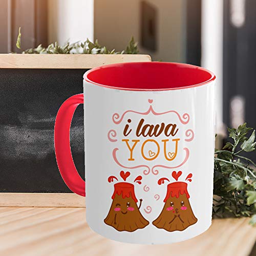 Kembilove Taza Graciosa Pareja - Taza de Desayuno I Lava You - Regalo Original de Taza de café con Frases graciosas - Regalo para Parejas, Enamorados, San Valentín