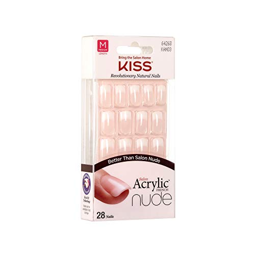 Kiss Salon Acrylic Nude French Nails 28 Count (Cashmere) by Kiss