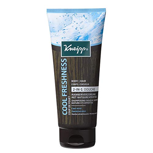 Kneipp Champú y gel de ducha todo en uno, para hombre, de menta refrescante y minerales marinos, 200 ml