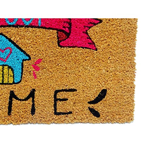 koko doormats Kook Time Felpudo para Entrada de Casa Original, Modelo Welcome to Our Home, Fibra de Coco y PVC, 40x60cm