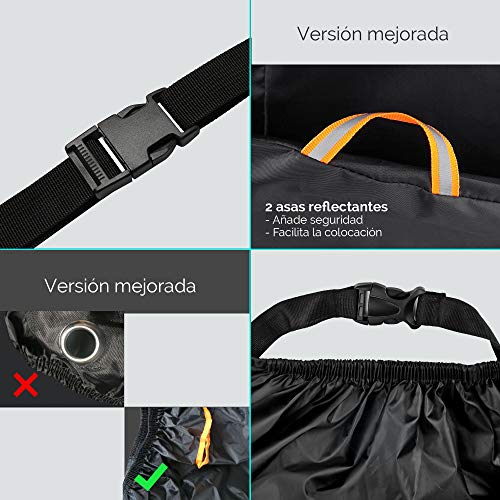 Kon-fort Funda Bicicleta Exterior Impermeable Tejido Oxford 210D Premium Protector para Lluvia Sol Polvo, para Montaña Carretera Incluye Bolsa de Transporte y Candado con Cable antirrobo