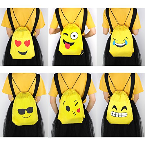 Konsait 70 Pack Emoji Bolsas de Cuerdas, Emoji Llavero, Emoji Pulseras de Silicona Goma, Emoji Tatuajes temporales para piñata artículos de Fiesta de cumpleaños Regalo Juguete for Niños Infantiles