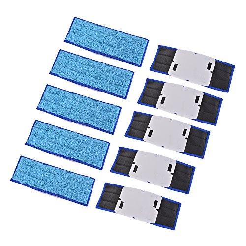 Kreema 10Pcs microfibra pano mojado almohadillas trapezoidales reutilizables reemplazables para iRobot Braava Jet 240/241 limpiador robot