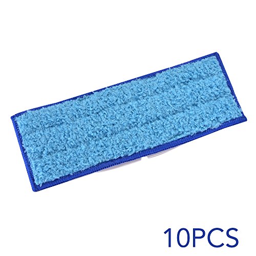 Kreema 10Pcs microfibra pano mojado almohadillas trapezoidales reutilizables reemplazables para iRobot Braava Jet 240/241 limpiador robot