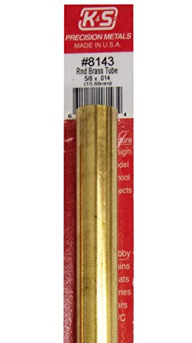 K&S Precision Metals 8143 5/8x12 RND BRS Tubo, pack de 1