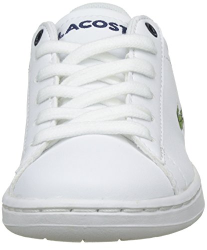 Lacoste Carnaby EVO BL 1 SPC, Zapatillas Unisex Niños, Blanco (White/Navy), 34 EU