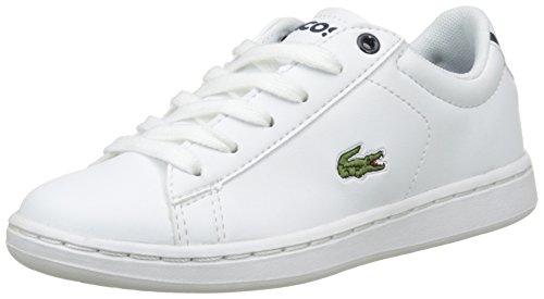 Lacoste Carnaby EVO BL 1 SPC, Zapatillas Unisex Niños, Blanco (White/Navy), 34 EU