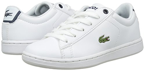 Lacoste Carnaby EVO BL 1 SPC, Zapatillas Unisex Niños, Blanco (White/Navy), 34 EU