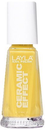 Layla Cosméticos 1243R23-041 Cerámica Esmalte de uñas Efecto - bonito color amarillo poco, Paquete 1er (1 x 0:01 l)