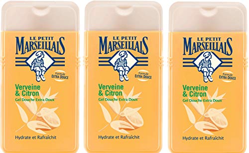 Le Petit Marseillais Gel Ducha Extra suave Verbena y limón 250 ml – juego de 3