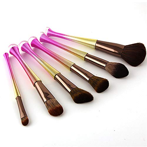 LEDADIE pinceles de maquillaje LEDADIE 6pcs / set LEDADIE Set de pinceles Mango en espiral Cosmetic Pro Foundation Powder Sombra de ojos Blush   Blending Contour Cosmetics Tools-brush36