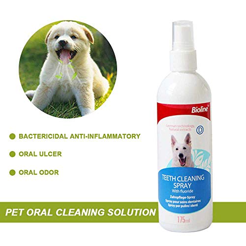 Leegoal - Ambientador oral natural para perro, blanquea los dientes, elimina el mal aliento, mejora la salud bucal y el cuidado dental para perros